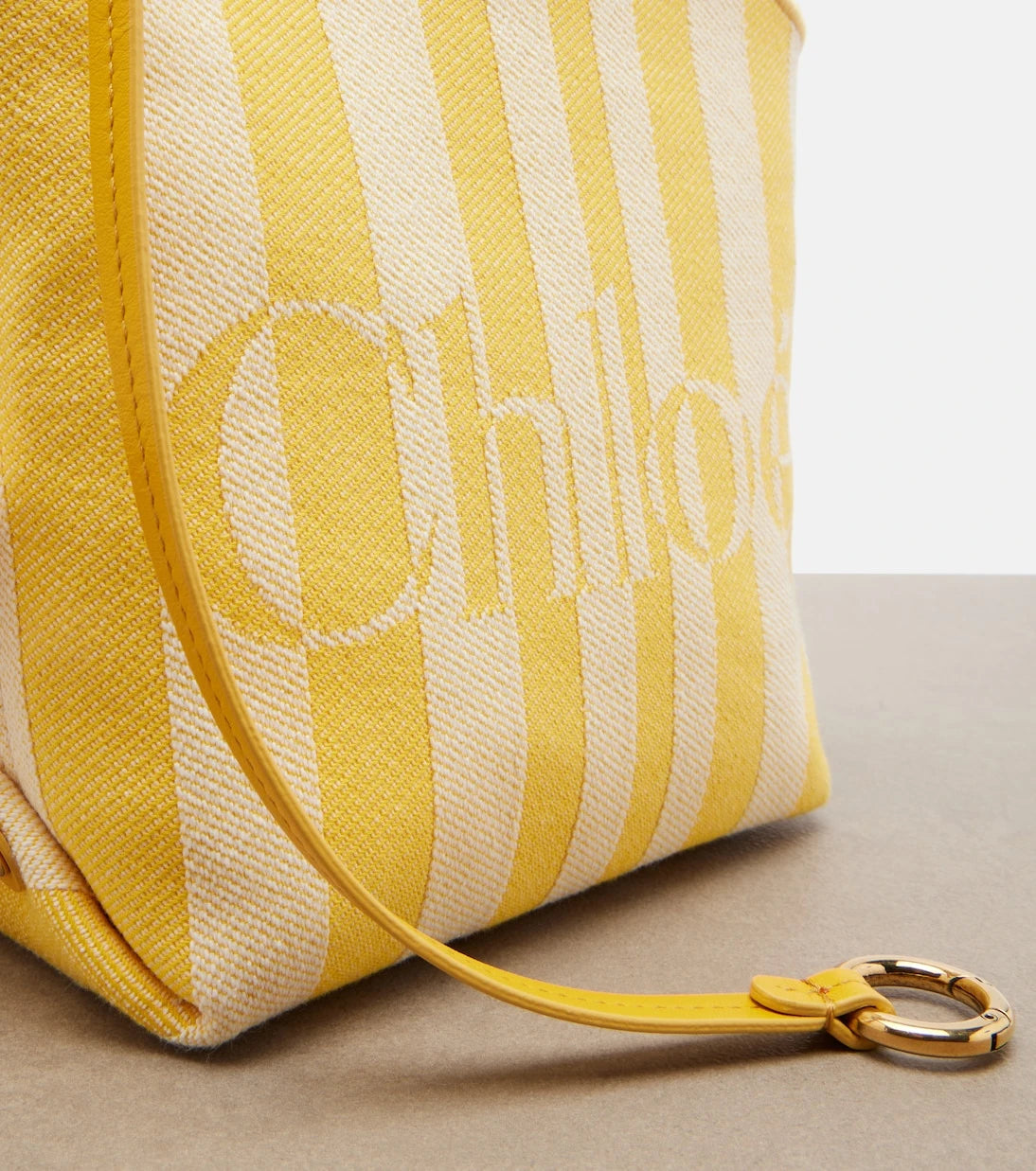 Chloé - Chloé Stripy Mini jacquard top-handle bag