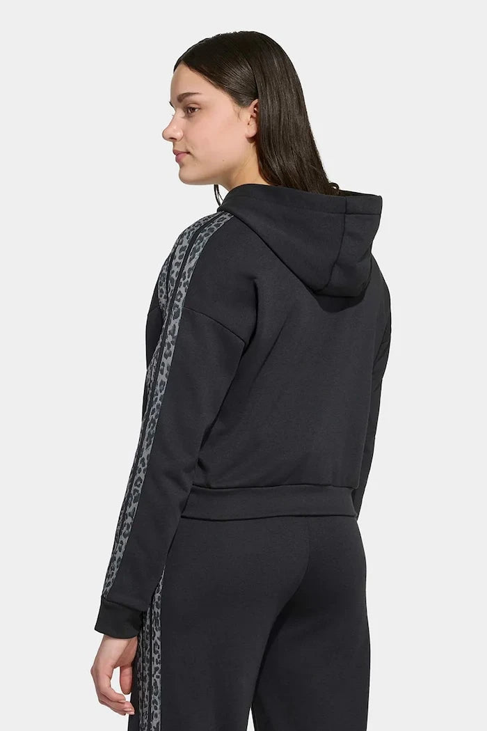 adidas суичър с цип и качулка за деца с памук