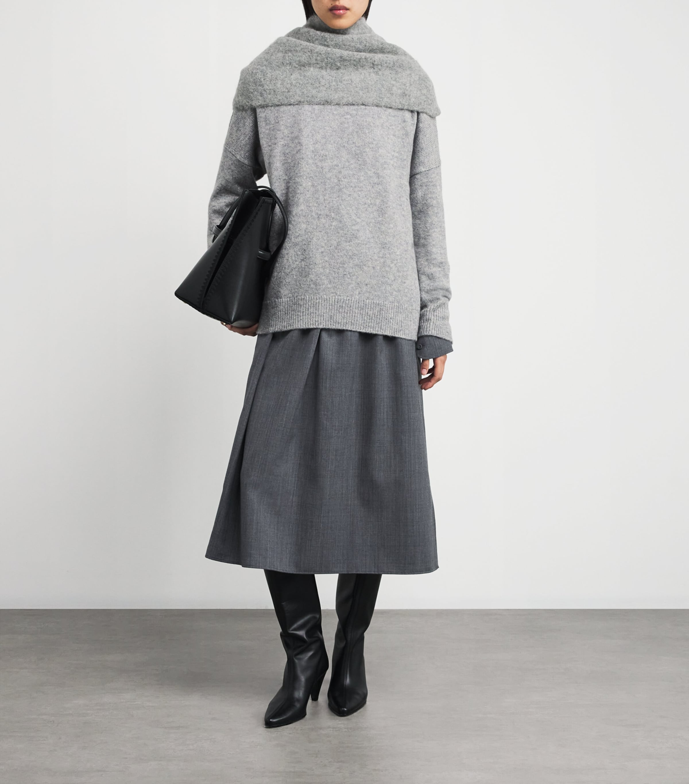 Grey Cashmere-Silk Blenda Sweater
