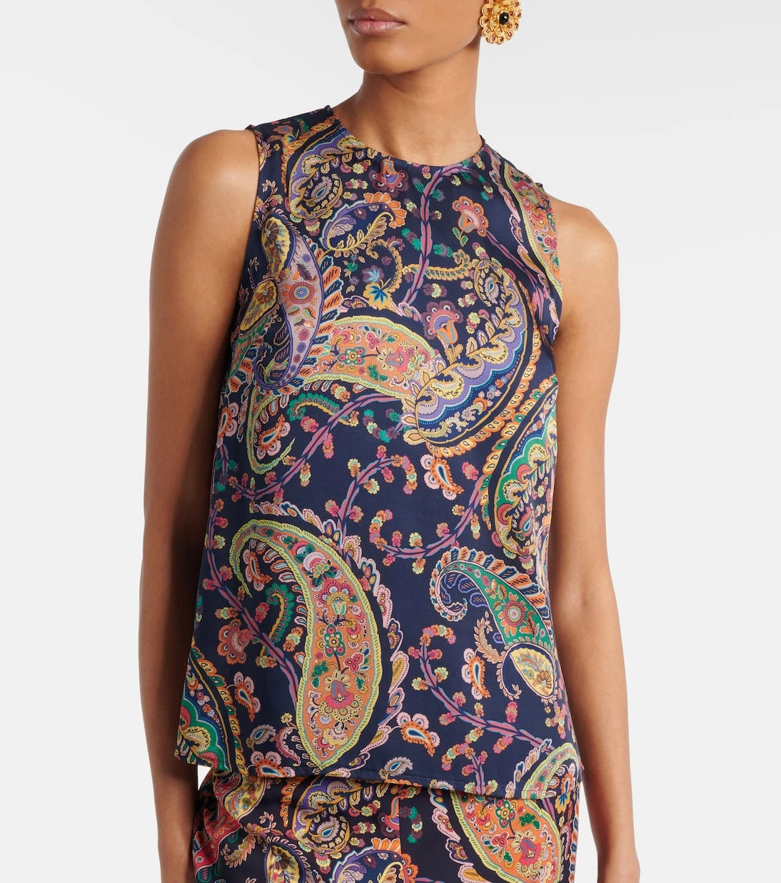 Etro - Semi-sheer jacquard blouse