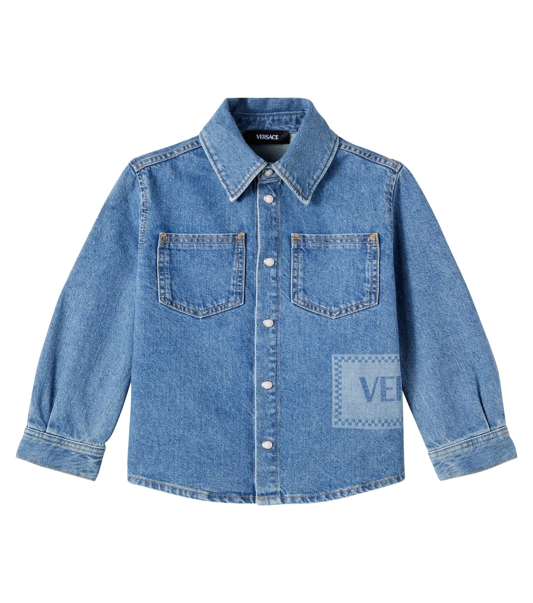 Versace Kids - Logo denim shirt