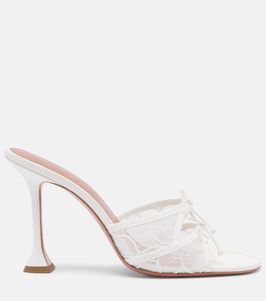 Amina Muaddi - Eleonora bow-detail lace mules