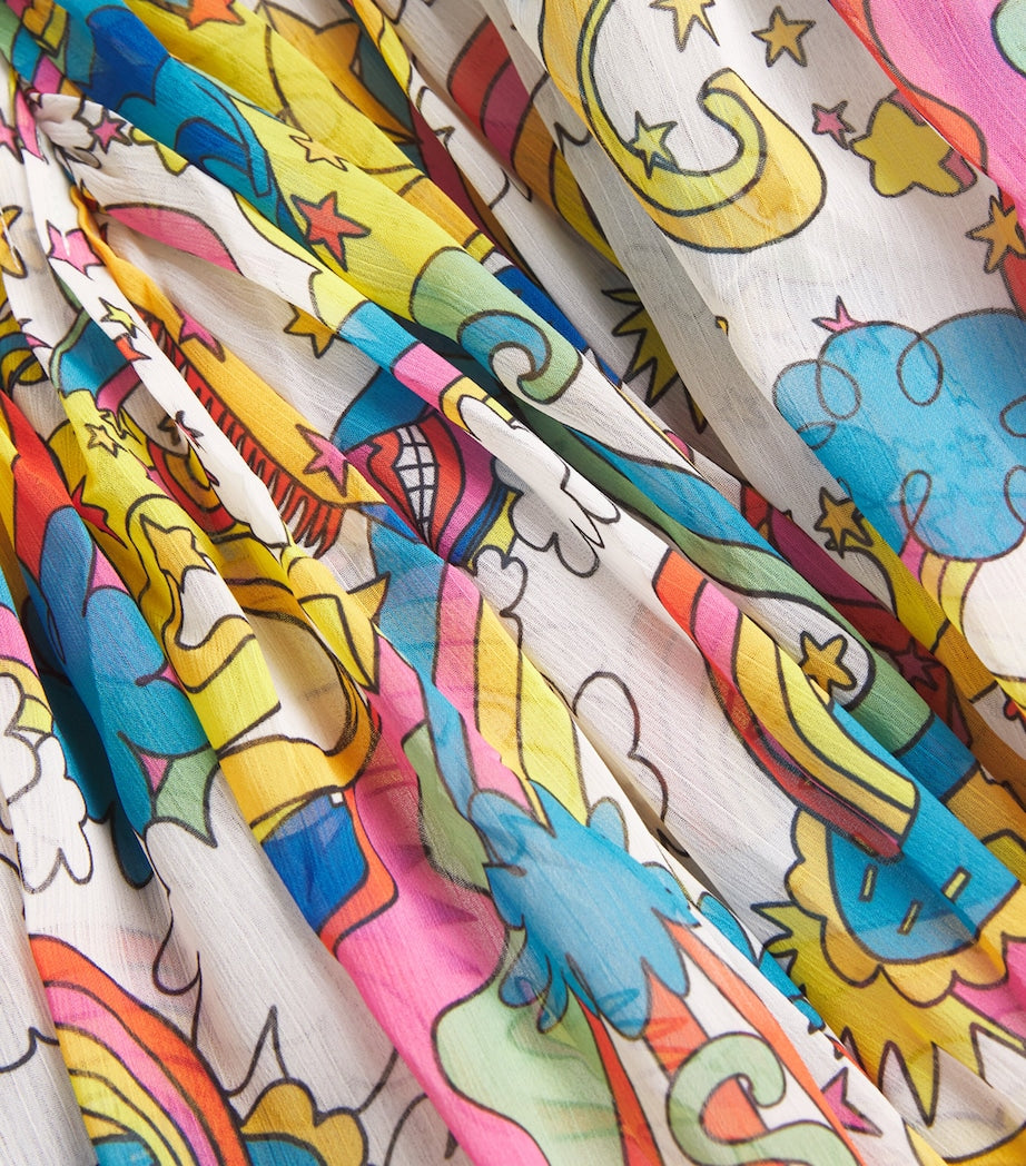 Stella McCartney Kids Multi Voile Rainbow Print Dress (3-14+ Years)