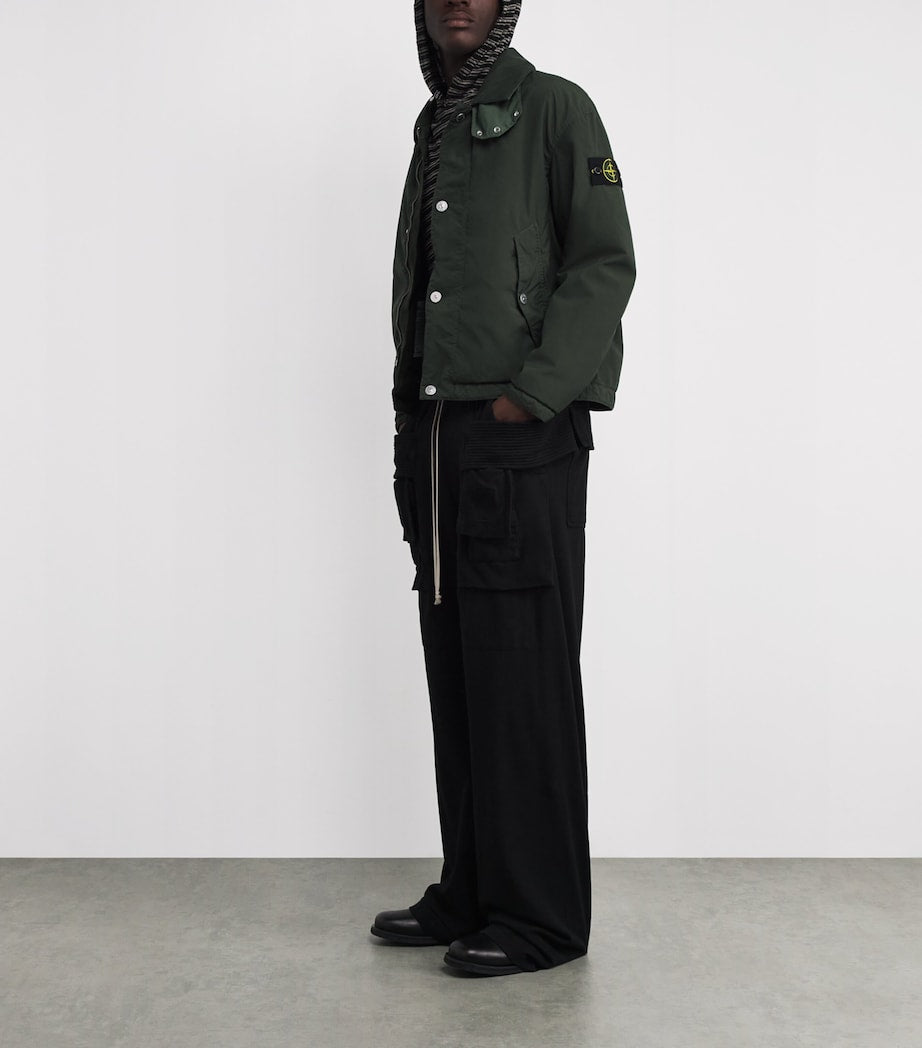 Stone Island Green Canvas Waterproof Compass Jacket