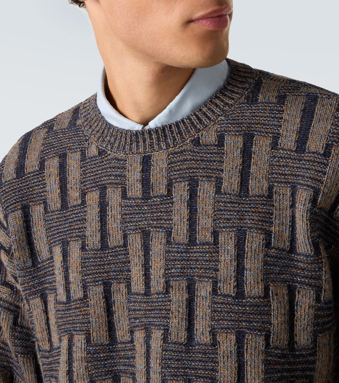 Giorgio Armani - Basketweave-knit camel hair sweater