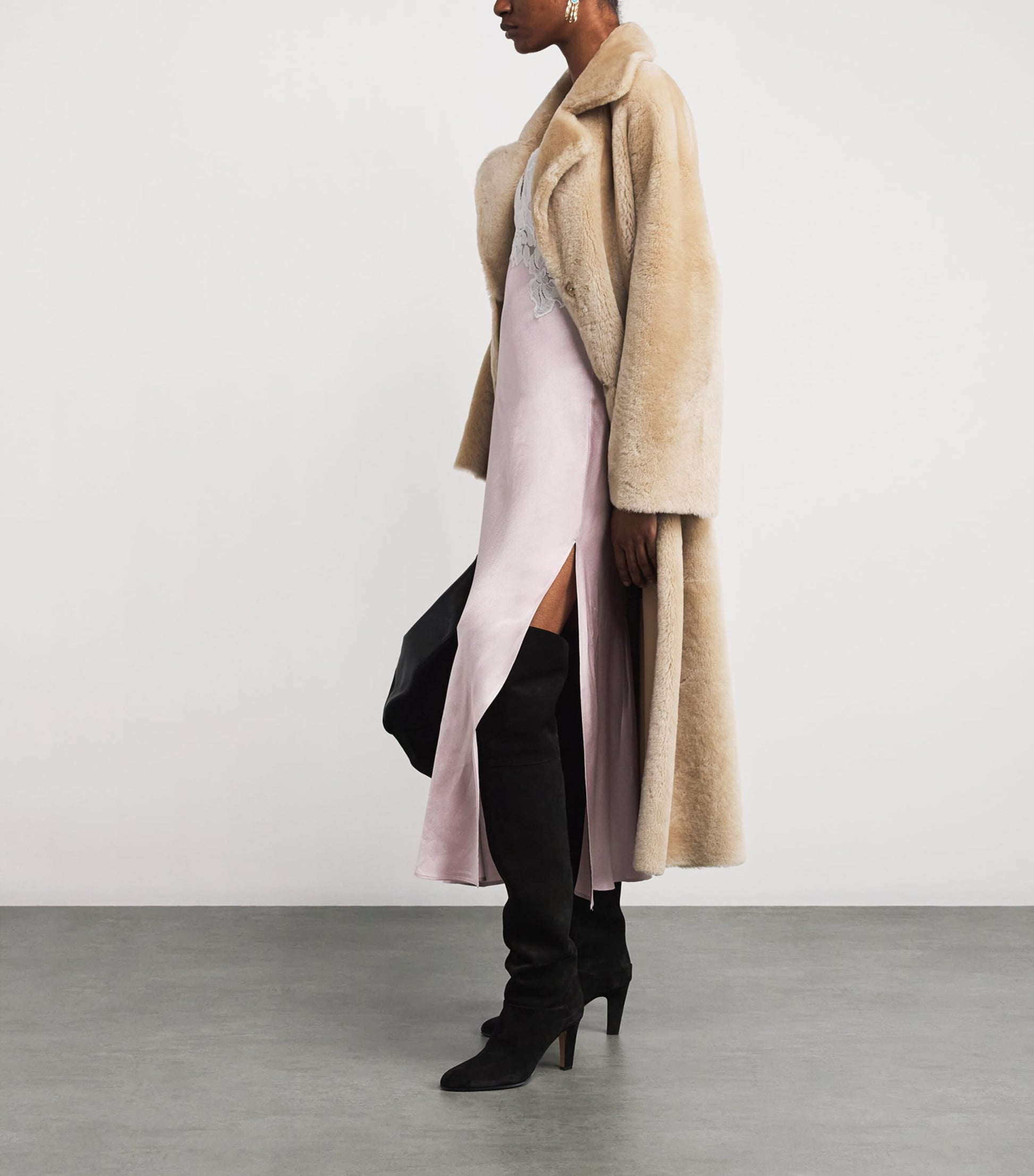 Black Suede Eve Over-The-Knee Boots 85