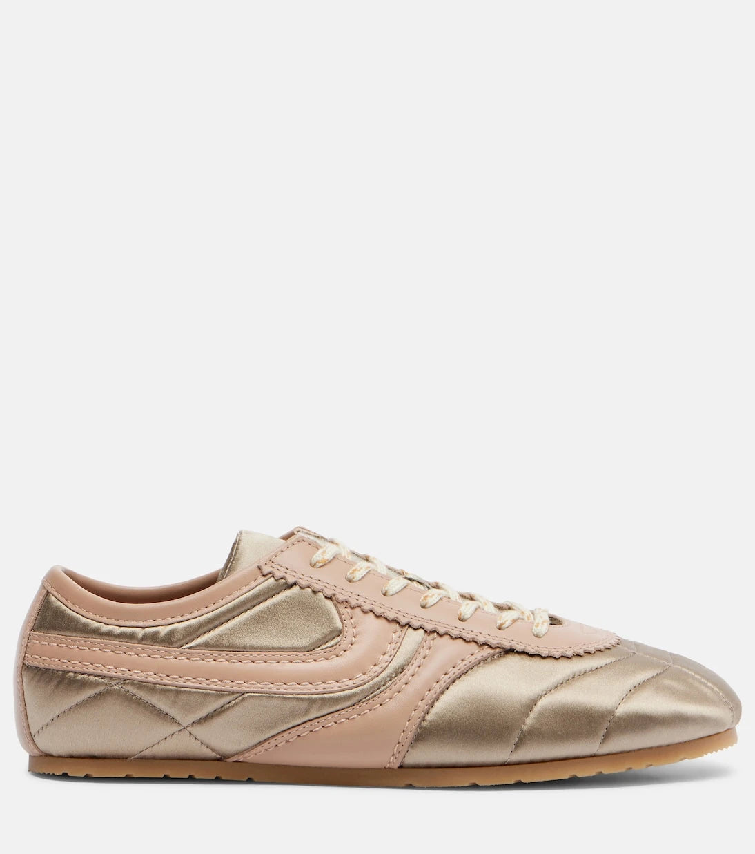 Dries Van Noten - Satin and leather sneakers