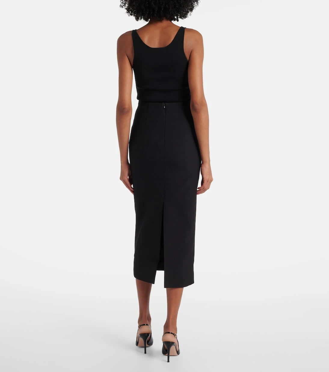 Roland Mouret - Pencil crêpe midi skirt