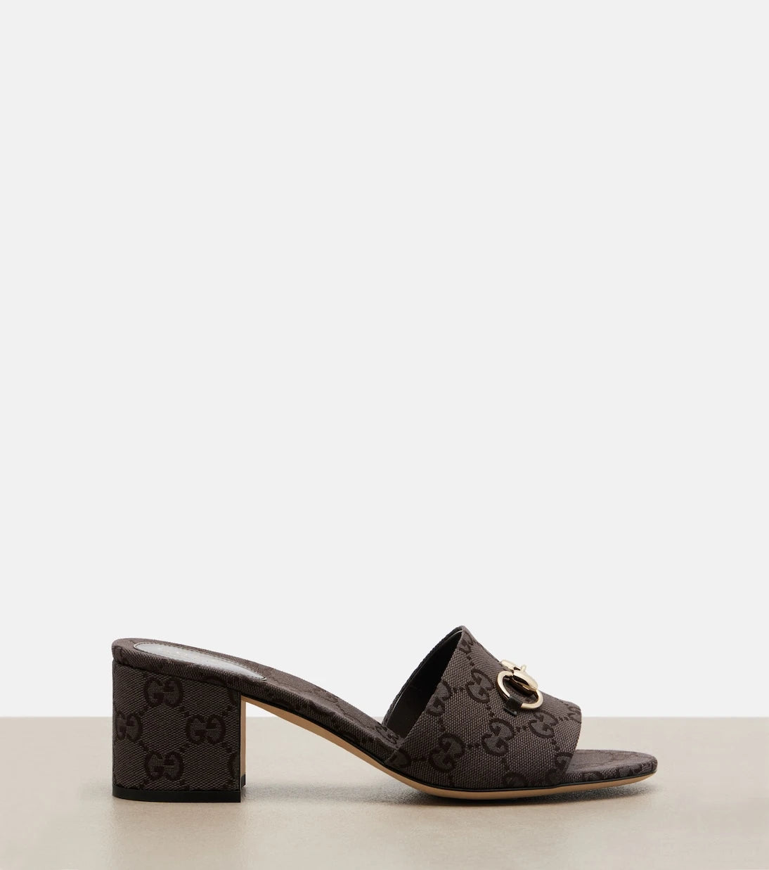 Gucci - Horsebit GG Canvas mules