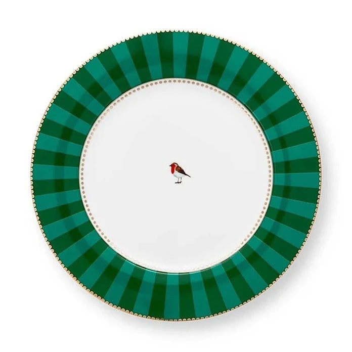 Pip Studio Love Birds Stripes Eme 25,5 cm Düz Tabak Seti (6 Parça)