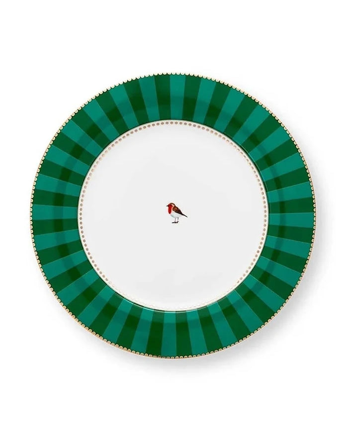 Pip Studio Love Birds Stripes Eme 25,5 cm Düz Tabak Seti (6 Parça)