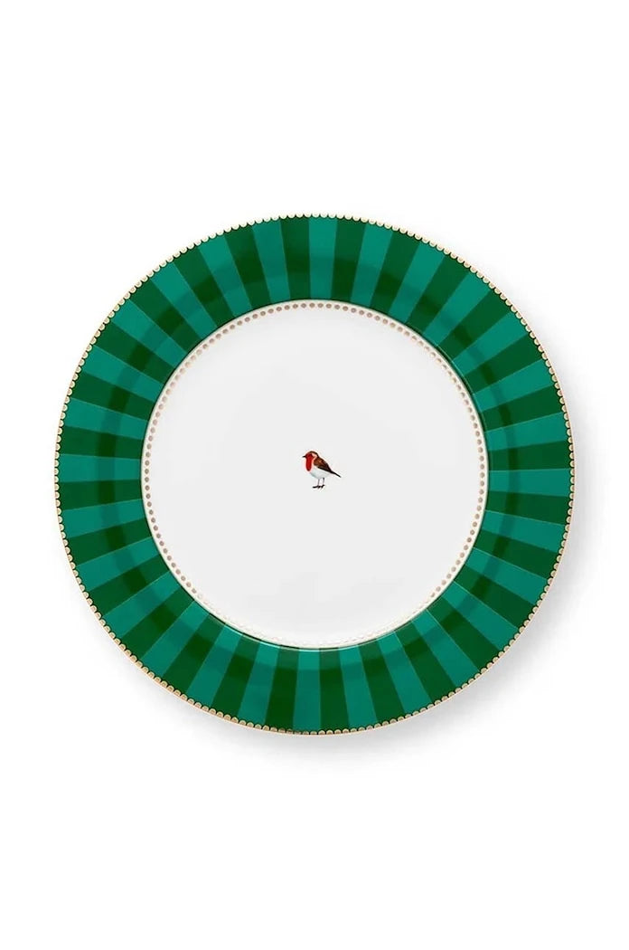 Pip Studio Love Birds Stripes Eme 25,5 cm Düz Tabak Seti (6 Parça)