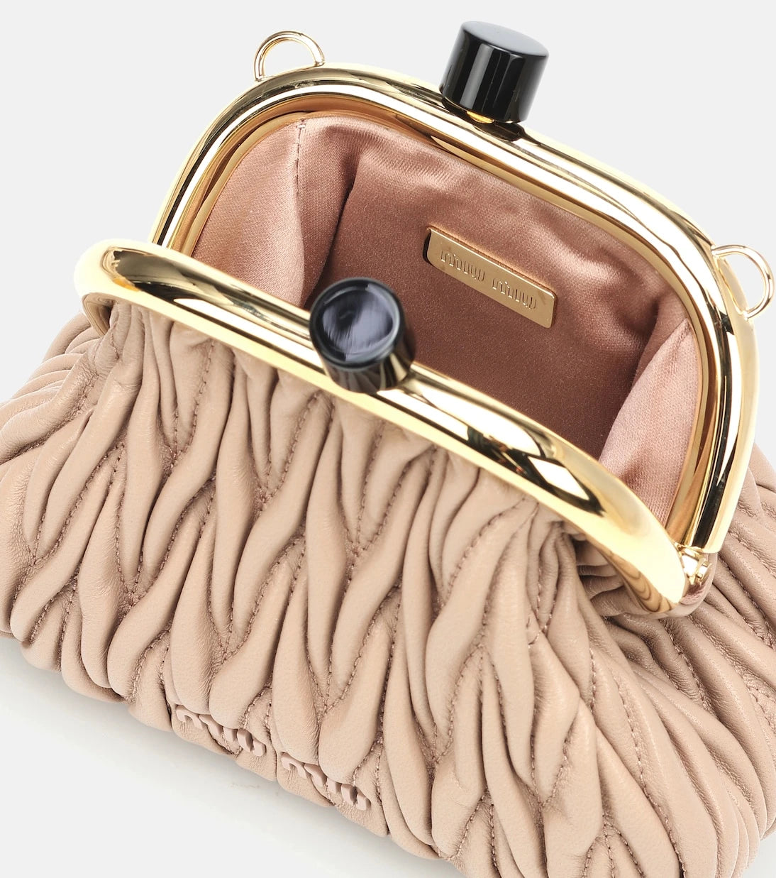 Miu Miu - Miu Belle Mini matelassé leather clutch