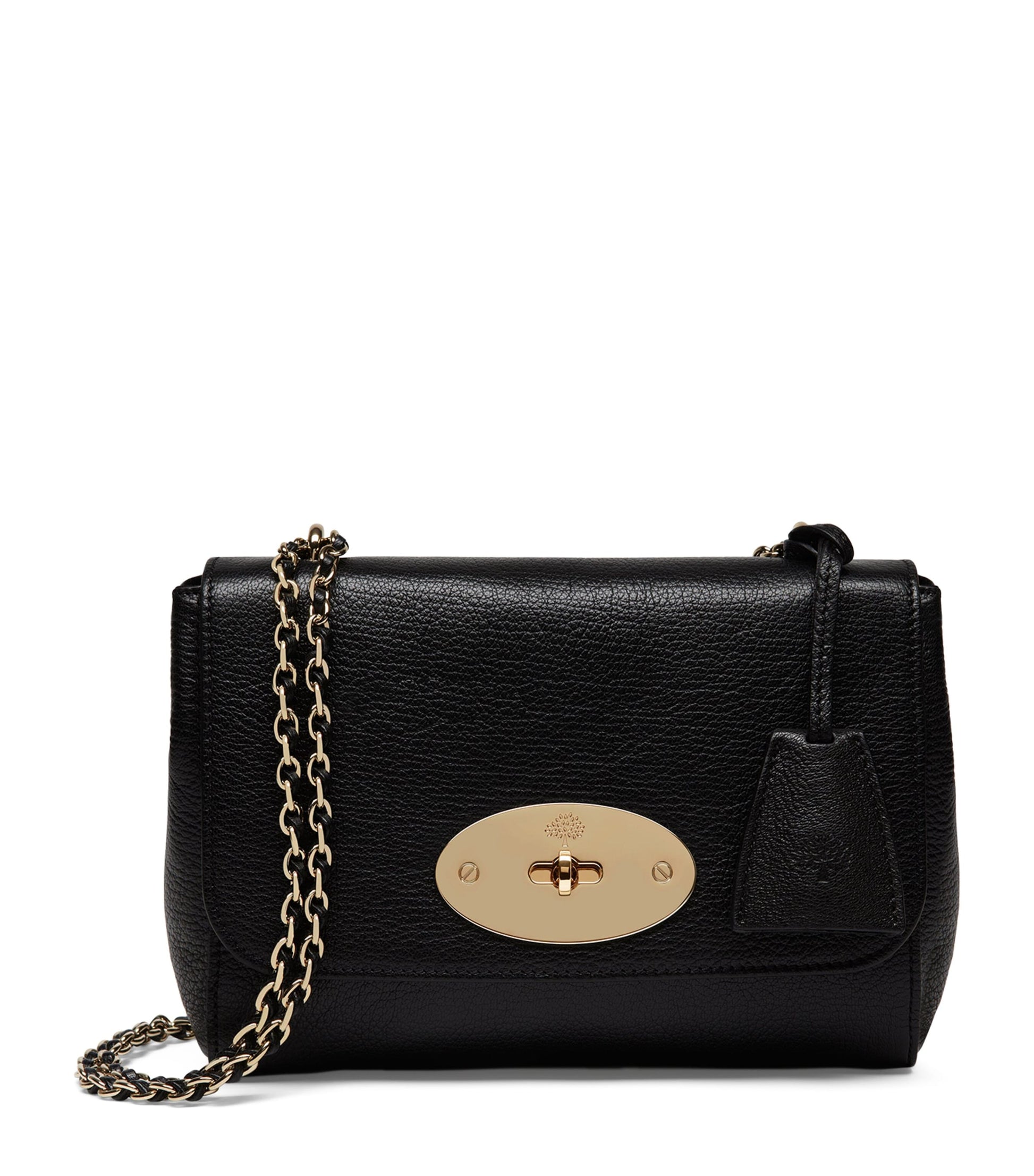 Black Leather Lily Shoulder Bag