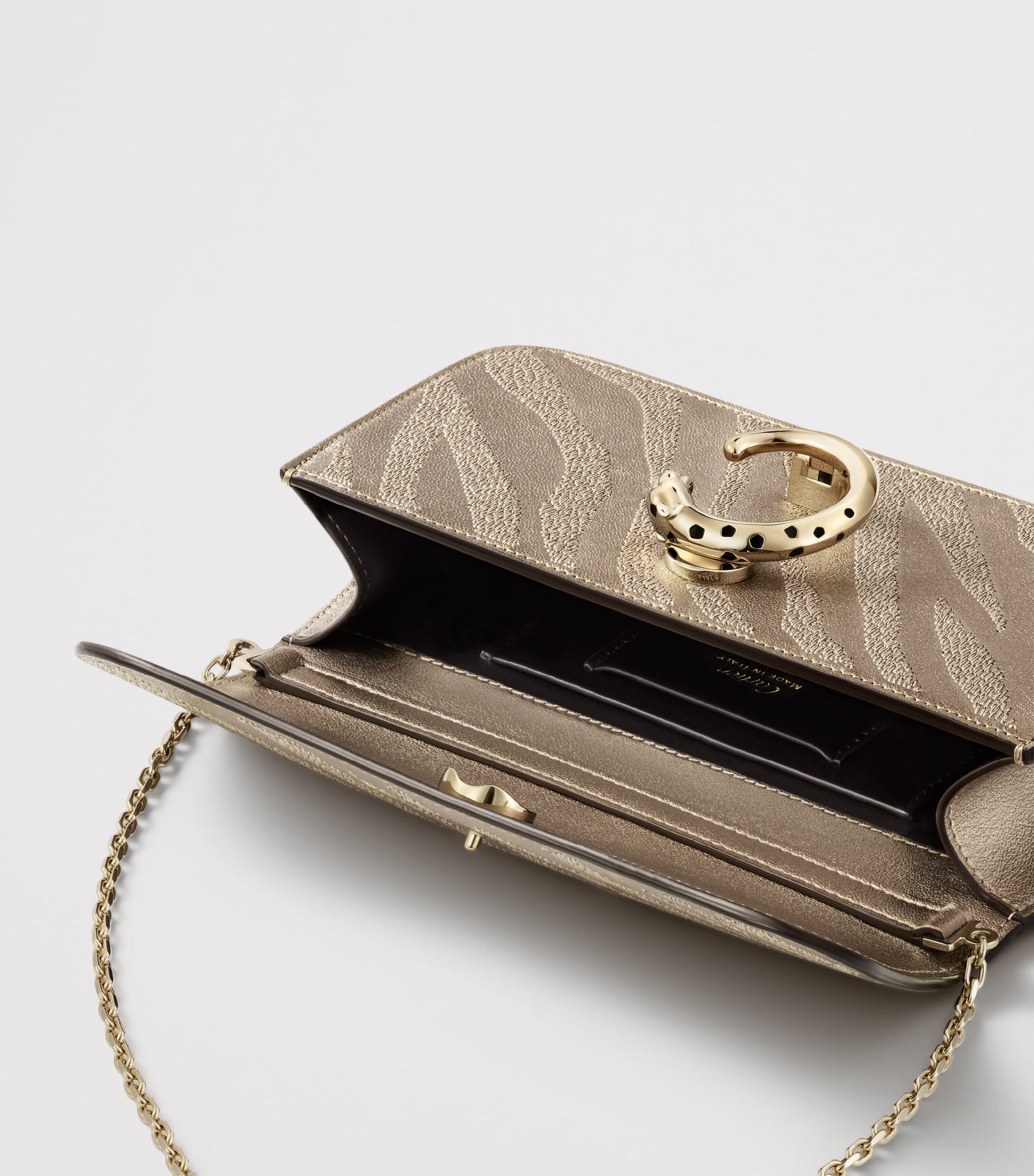Gold Mini Lambskin Panthère de Cartier Shoulder Bag