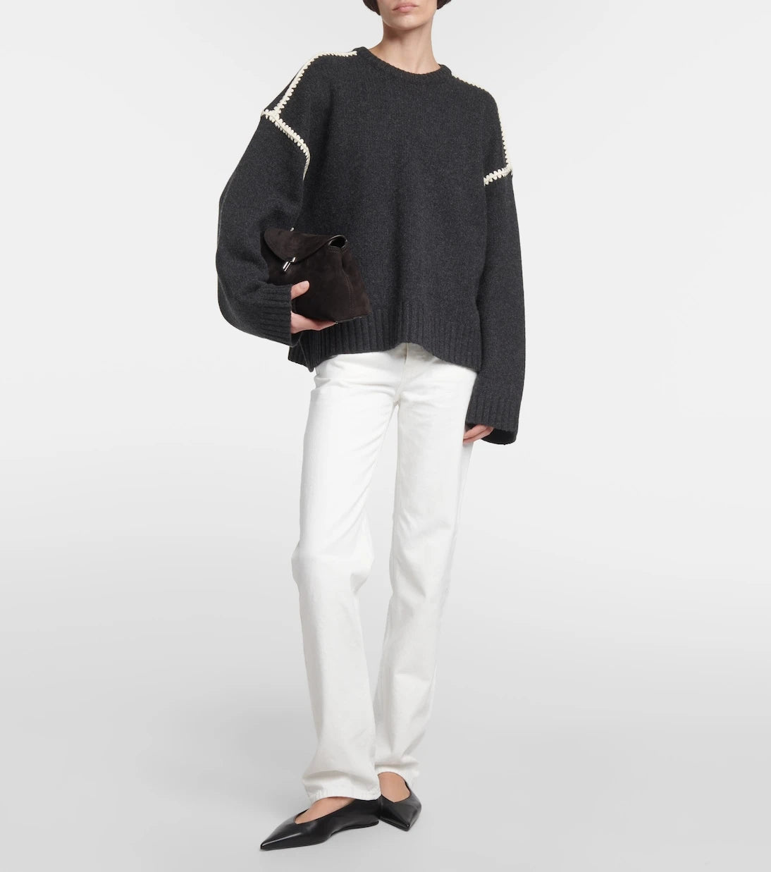 Toteme - Embroidered wool and cashmere sweater