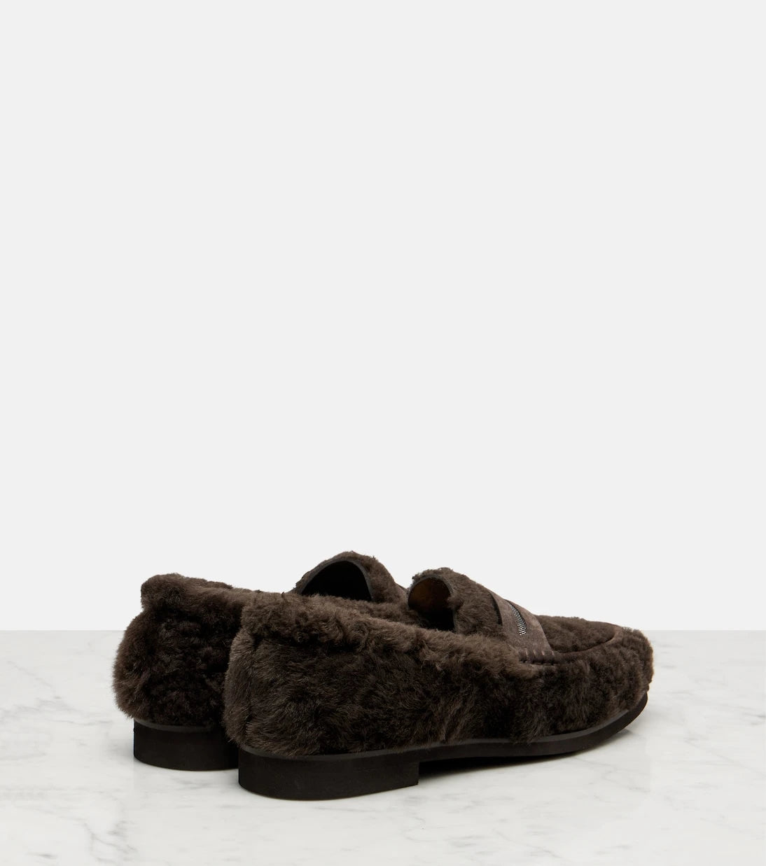 Brunello Cucinelli - Monili shearling loafers
