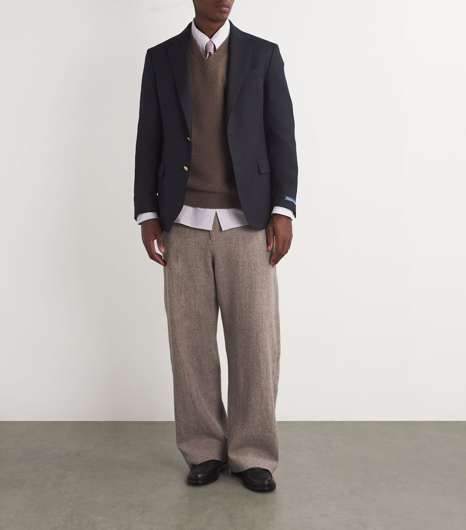 Polo Ralph Lauren Navy Wool Doeskin Blazer