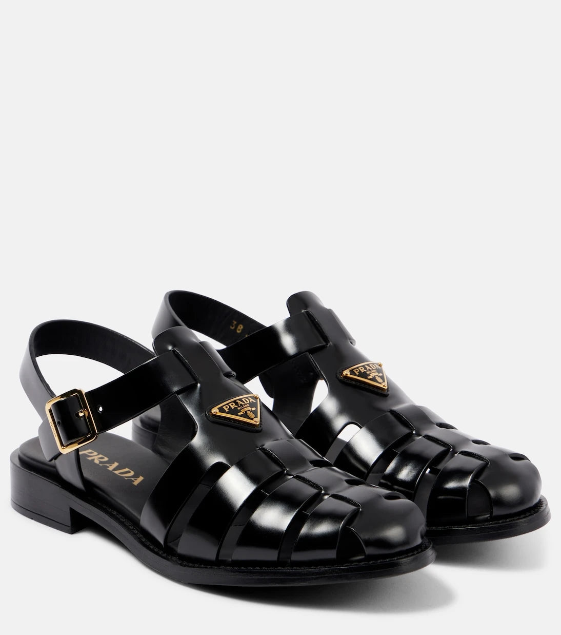 Prada - Brushed leather fisherman sandals