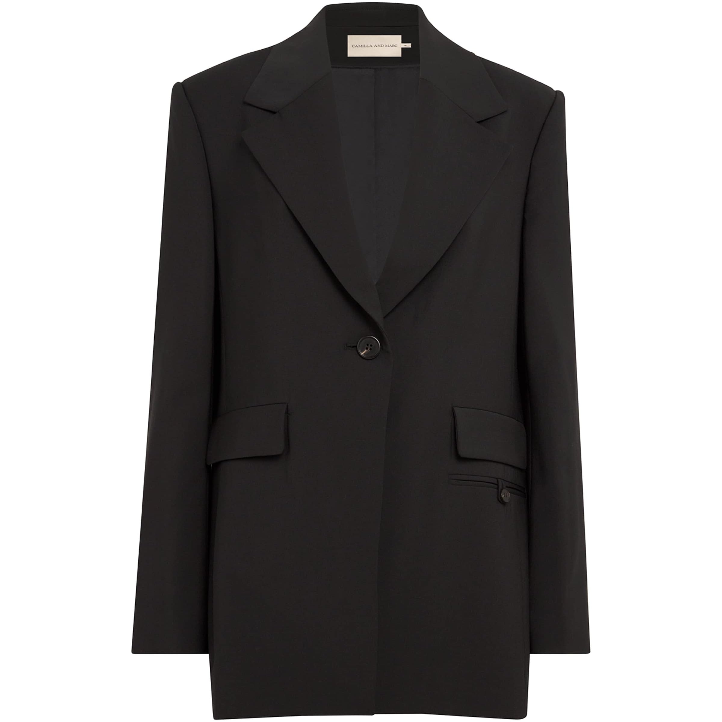 CAMILLA AND MARC Black Single-Breasted Corinthian Blazer