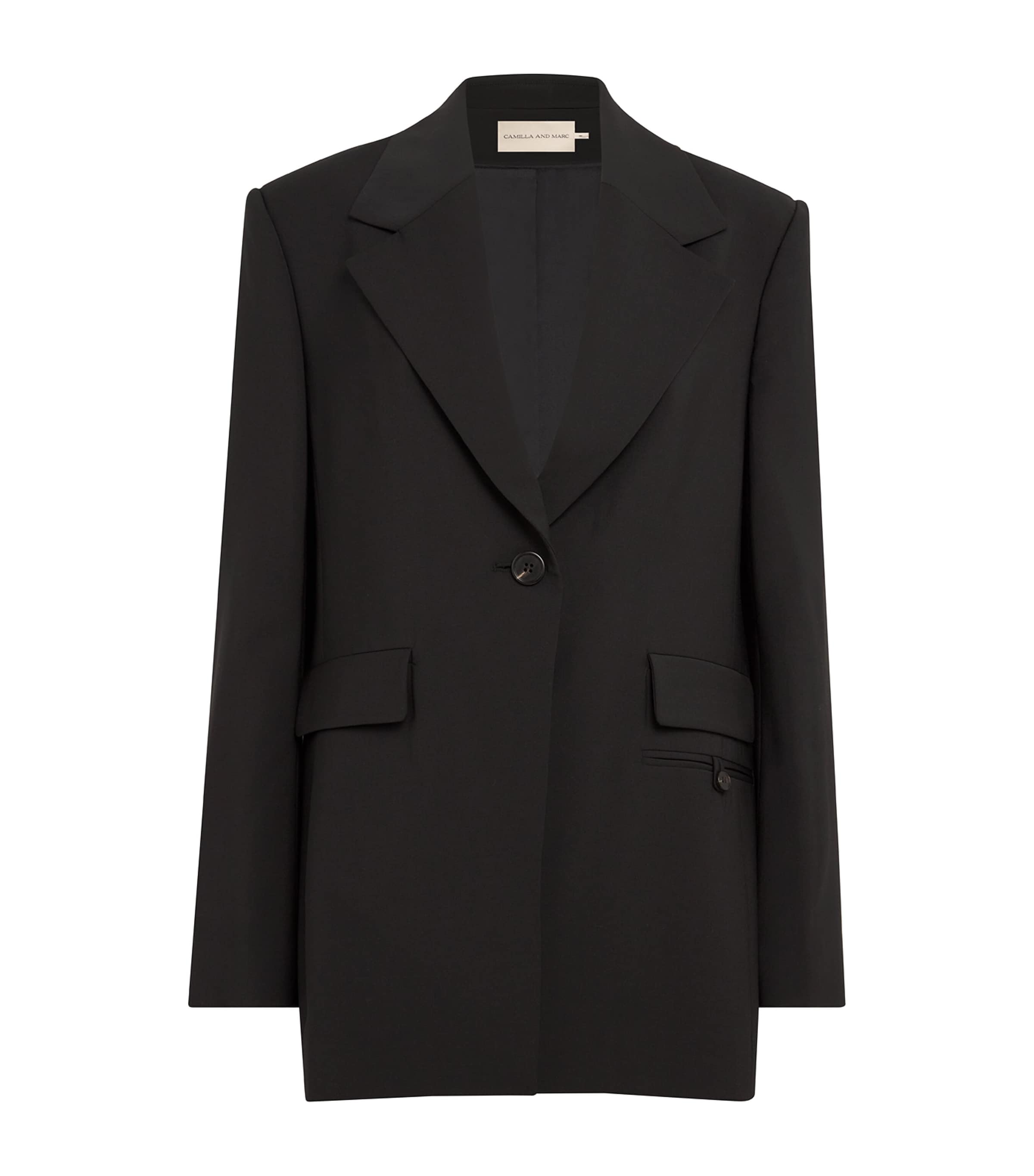 CAMILLA AND MARC Black Single-Breasted Corinthian Blazer