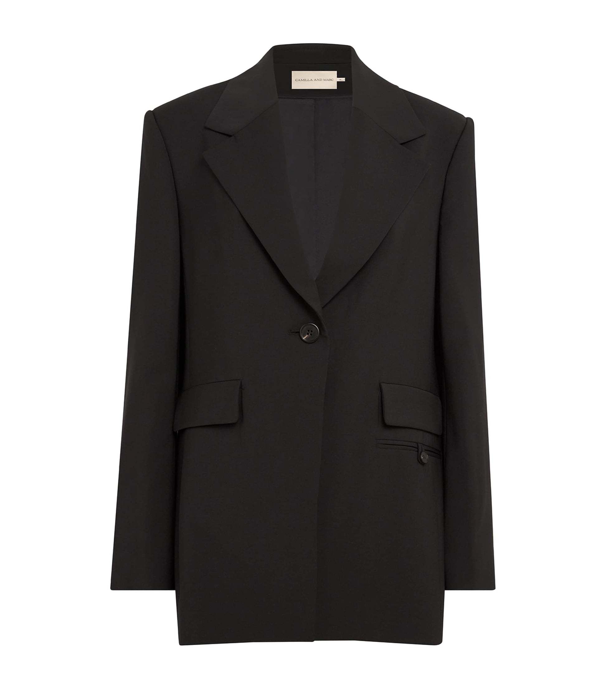 CAMILLA AND MARC Black Single-Breasted Corinthian Blazer
