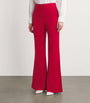 Veronica Beard Red Flared Lebone Tailored Trousers