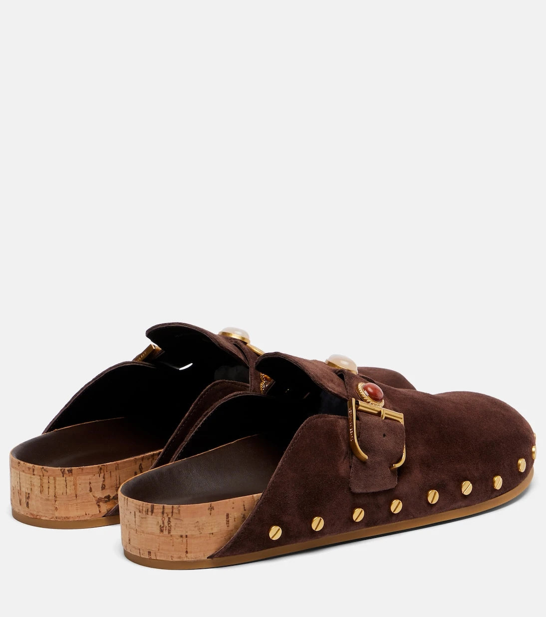 Veronica Beard - Fern embellished suede mules