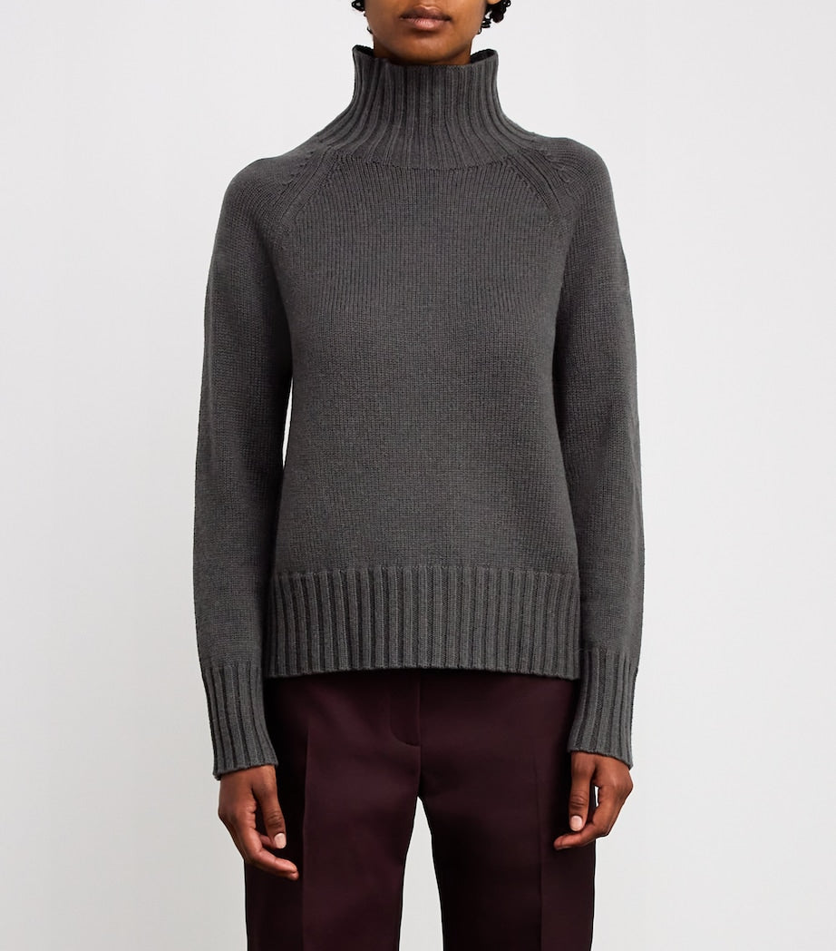 Green Wool-Cashmere Sweater