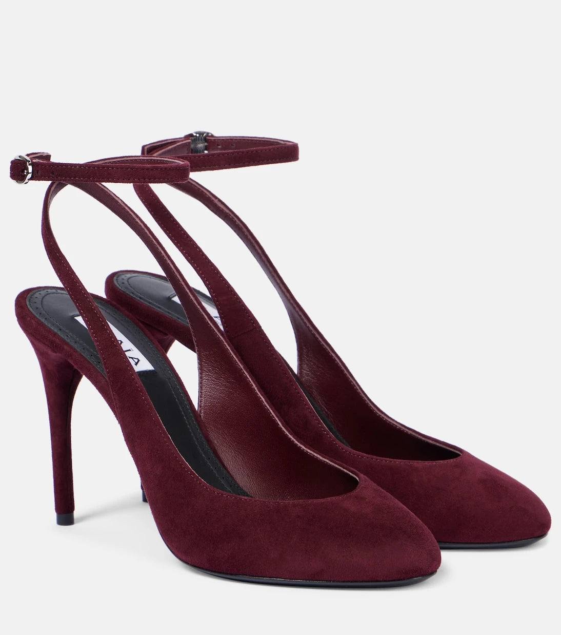 Alaïa - Decolette 90 suede slingback pumps
