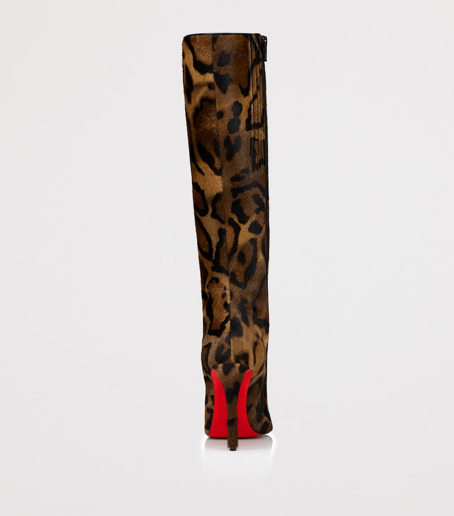 Christian Louboutin Miss Z Leather Pony Hair Knee-High Boots 100