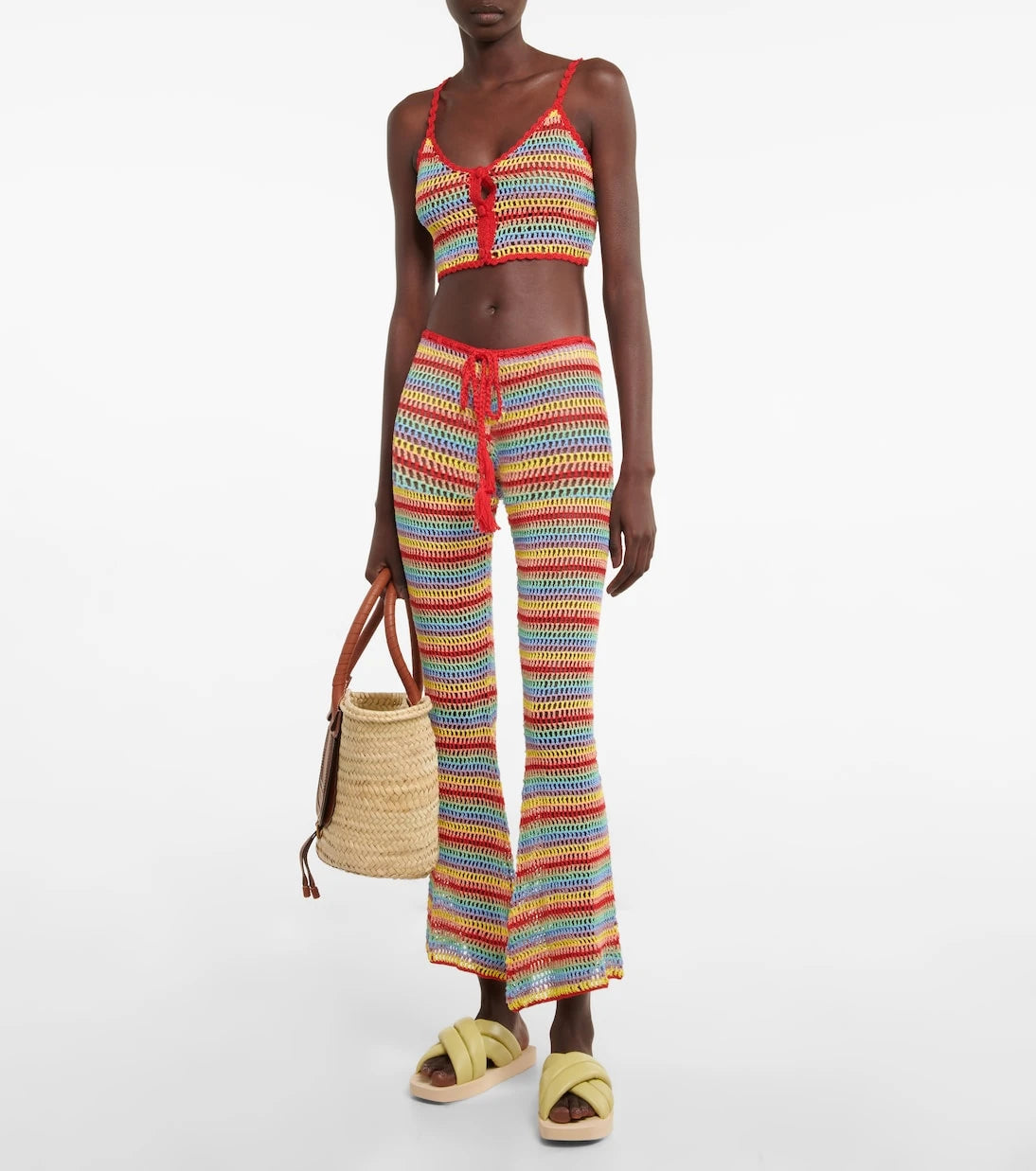 Anna Kosturova - Striped crochet crop top