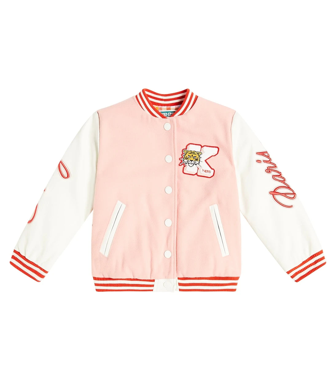 Kenzo Kids - Appliqué embroidered varsity jacket