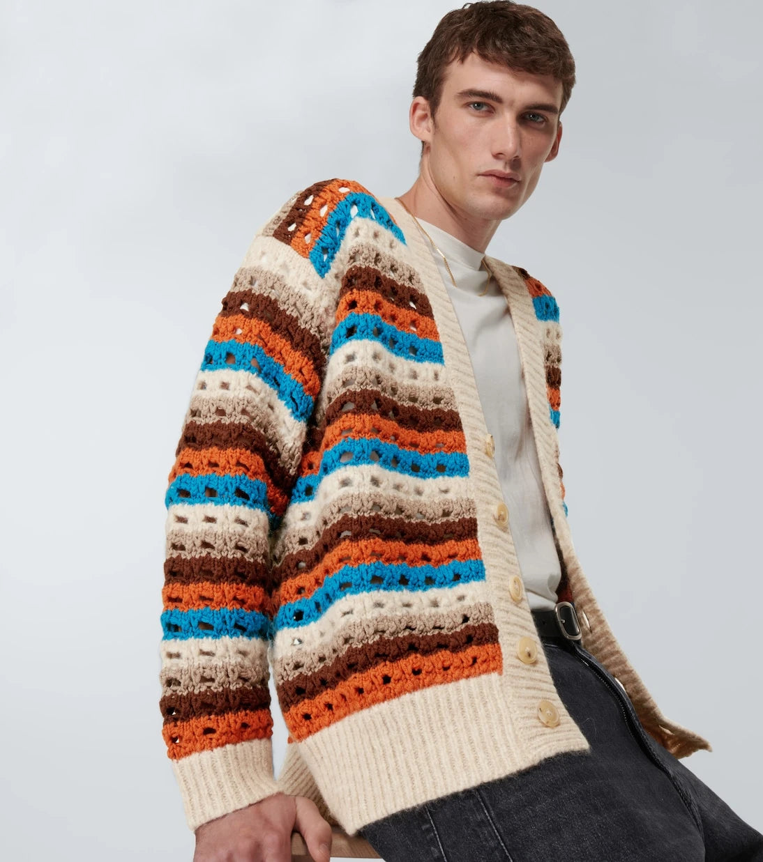 Alanui - Dancing Light crocheted wool-blend cardigan