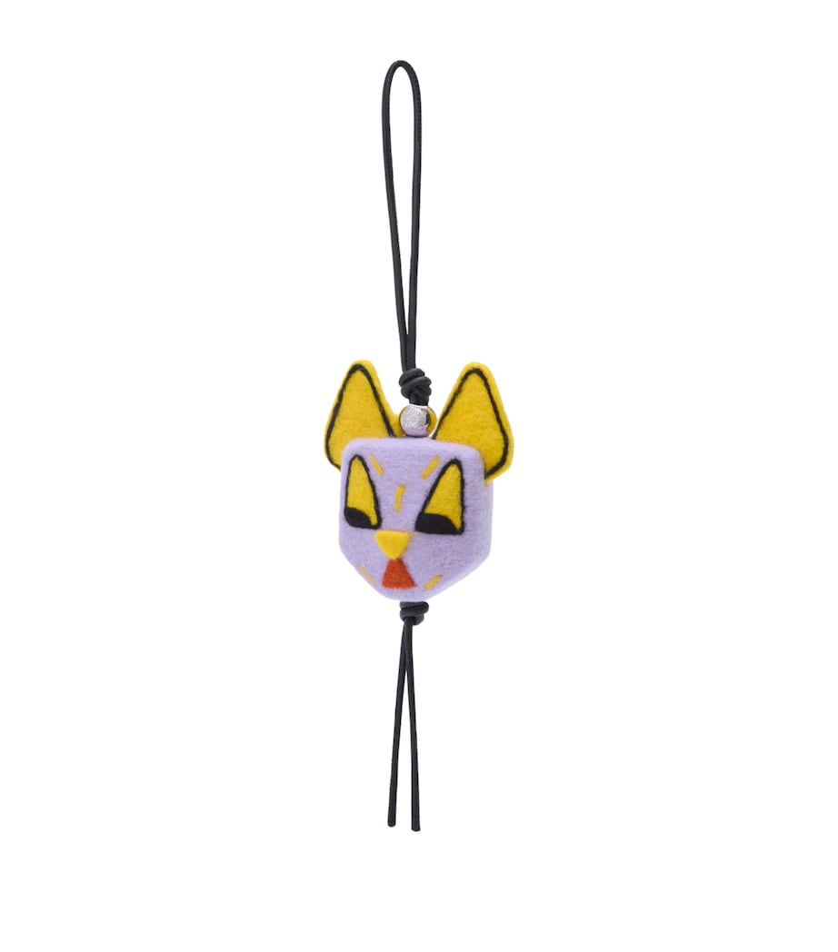 LOEWE Purple Wool Cat Personalisation Charm
