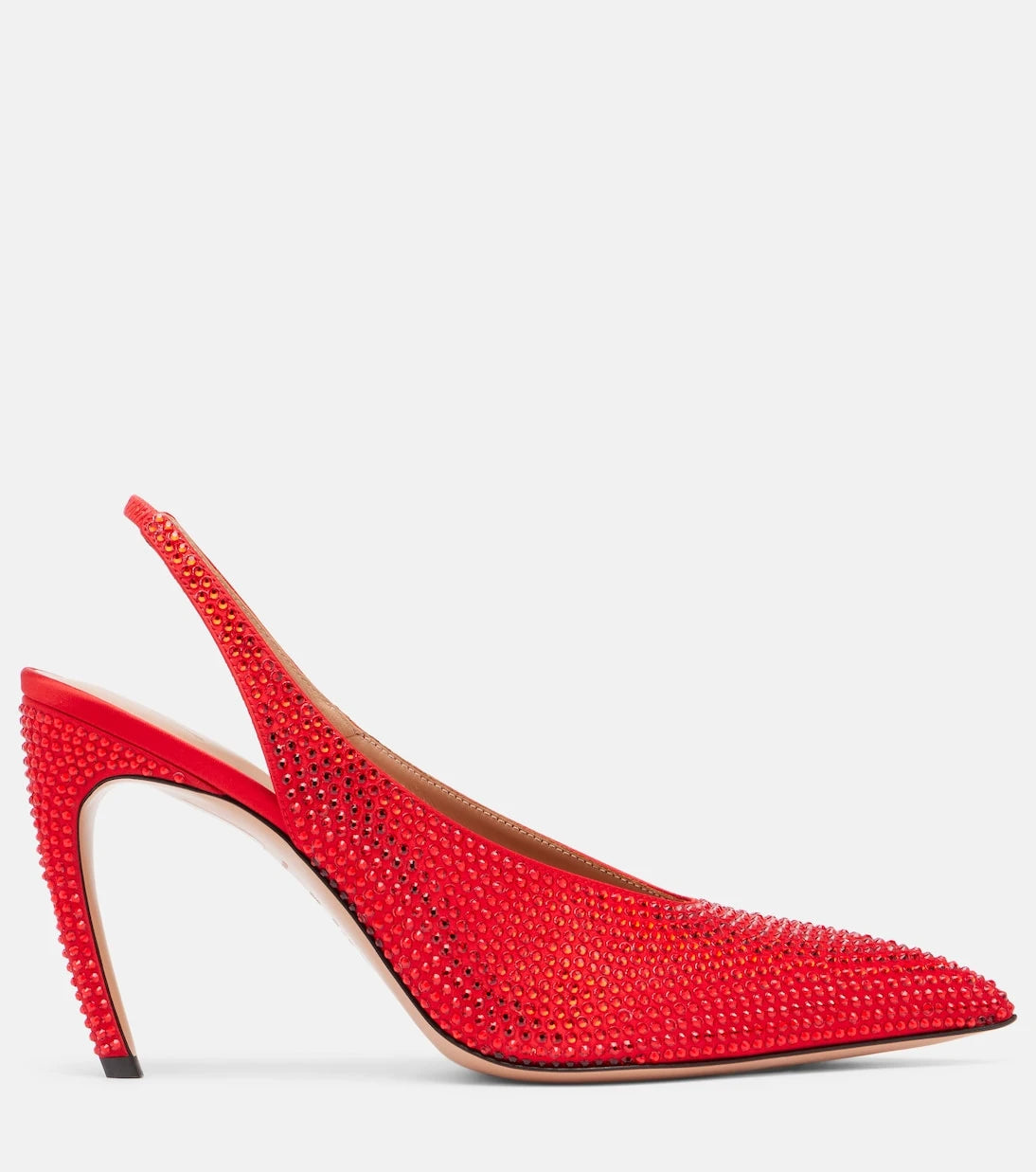 The Attico - Viper 95 embellished slingback pumps