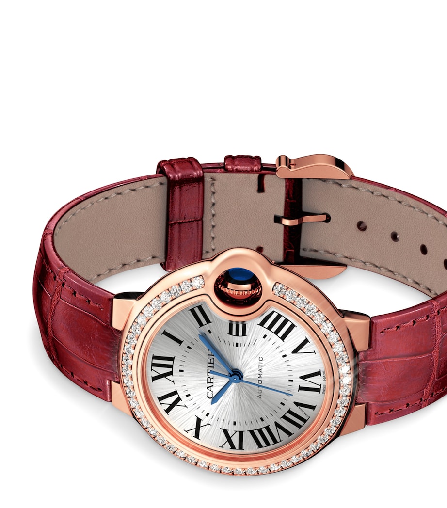 Rose Gold and Diamond Ballon Bleu de Cartier Watch 33mm