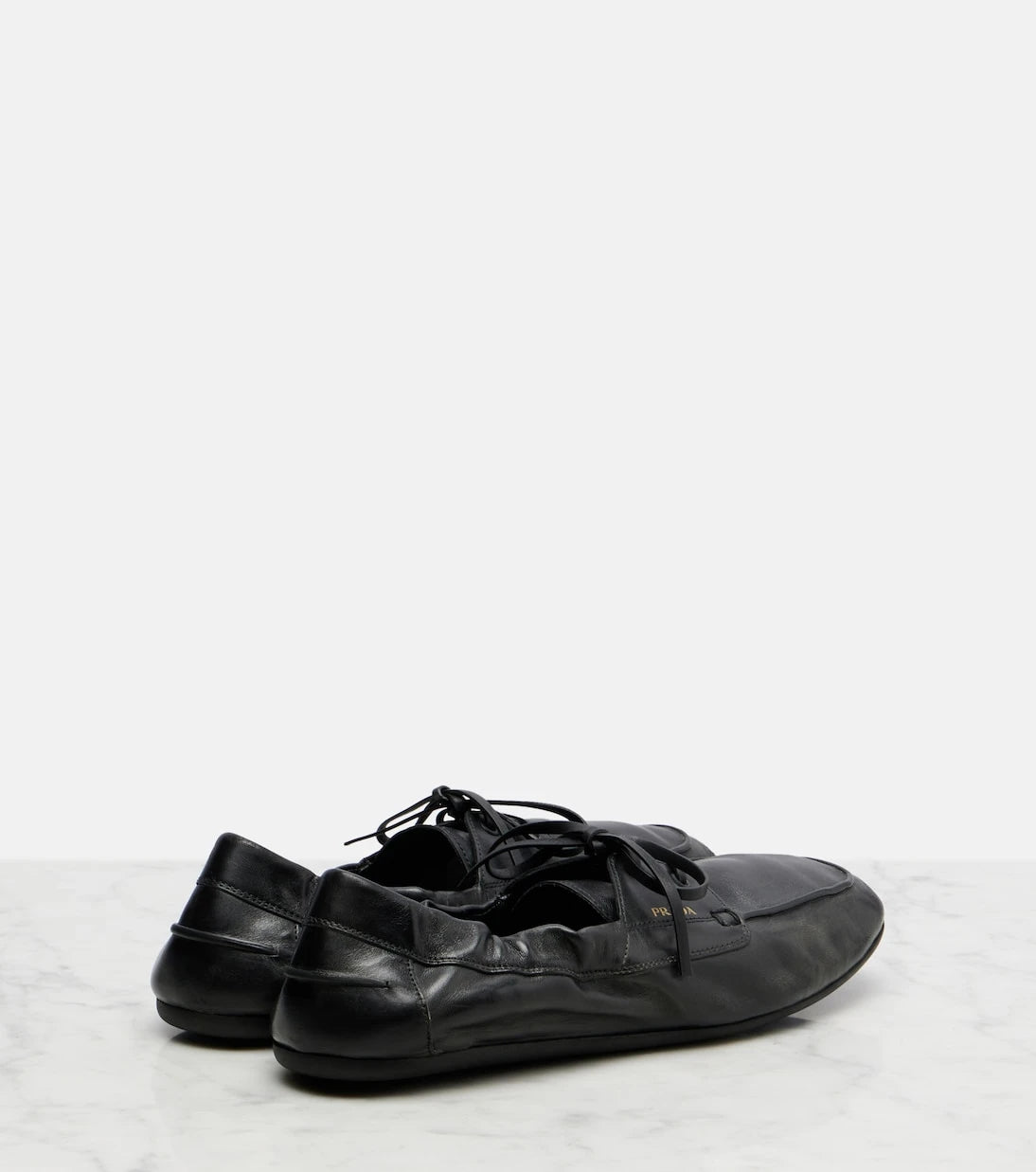 Prada - Shuffle leather boat shoes