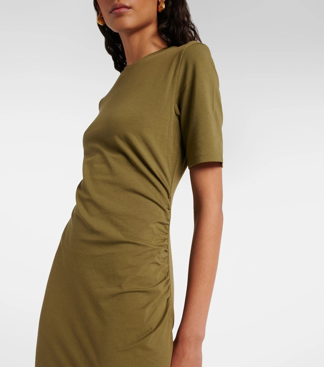 Vince - Cotton-blend jersey midi dress