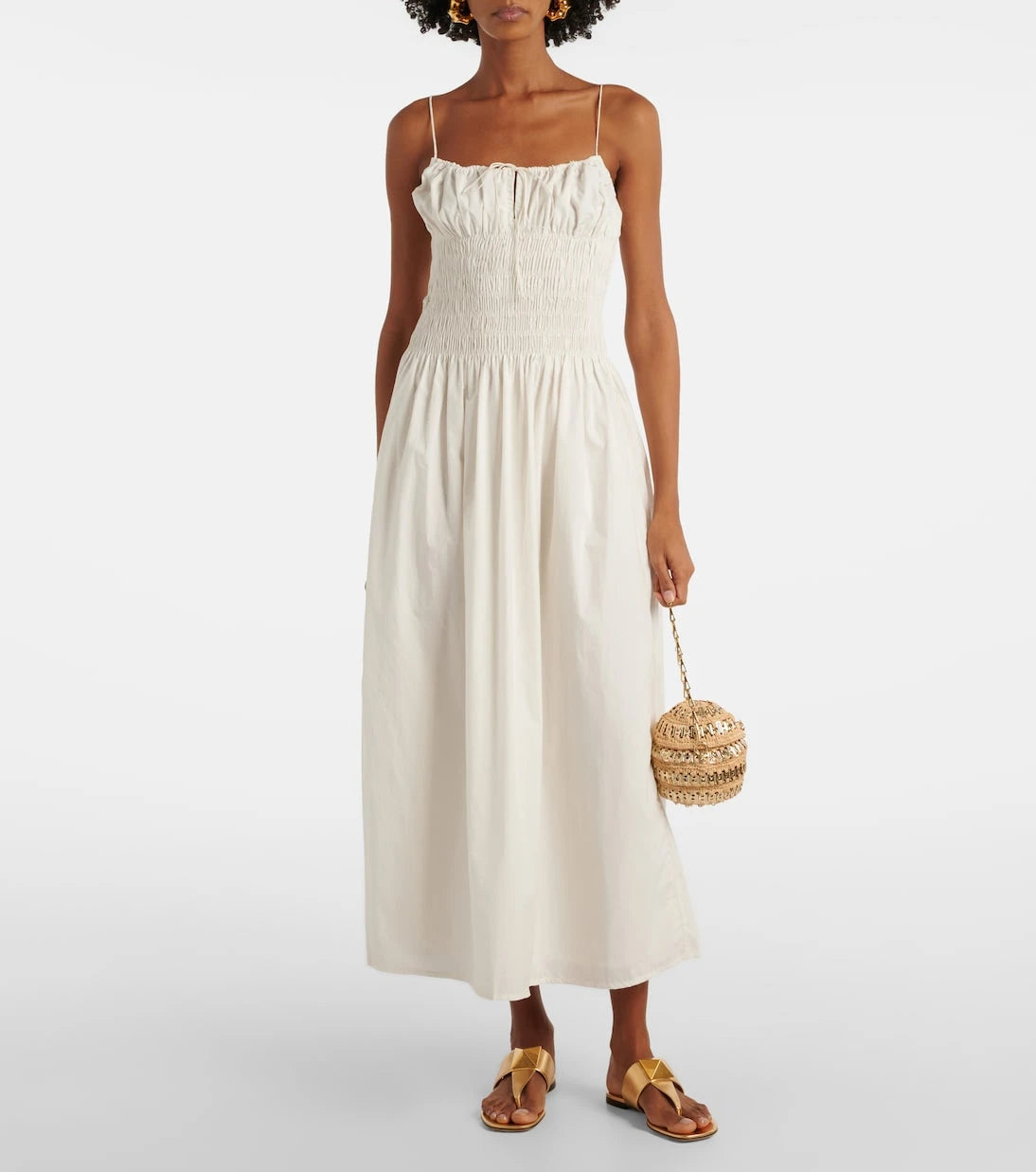 Faithfull - Shirred cotton maxi dress