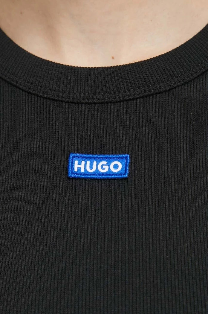 HUGO Blue kadın pamuklu elastan üst Easy Tank_B
