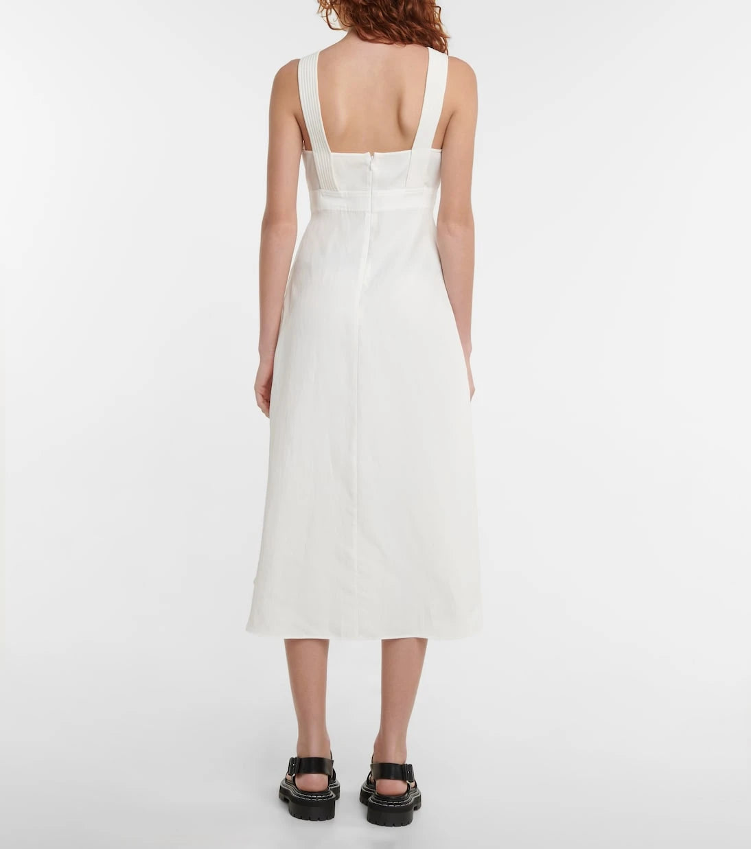 Stella McCartney - Piped asymmetric midi dress