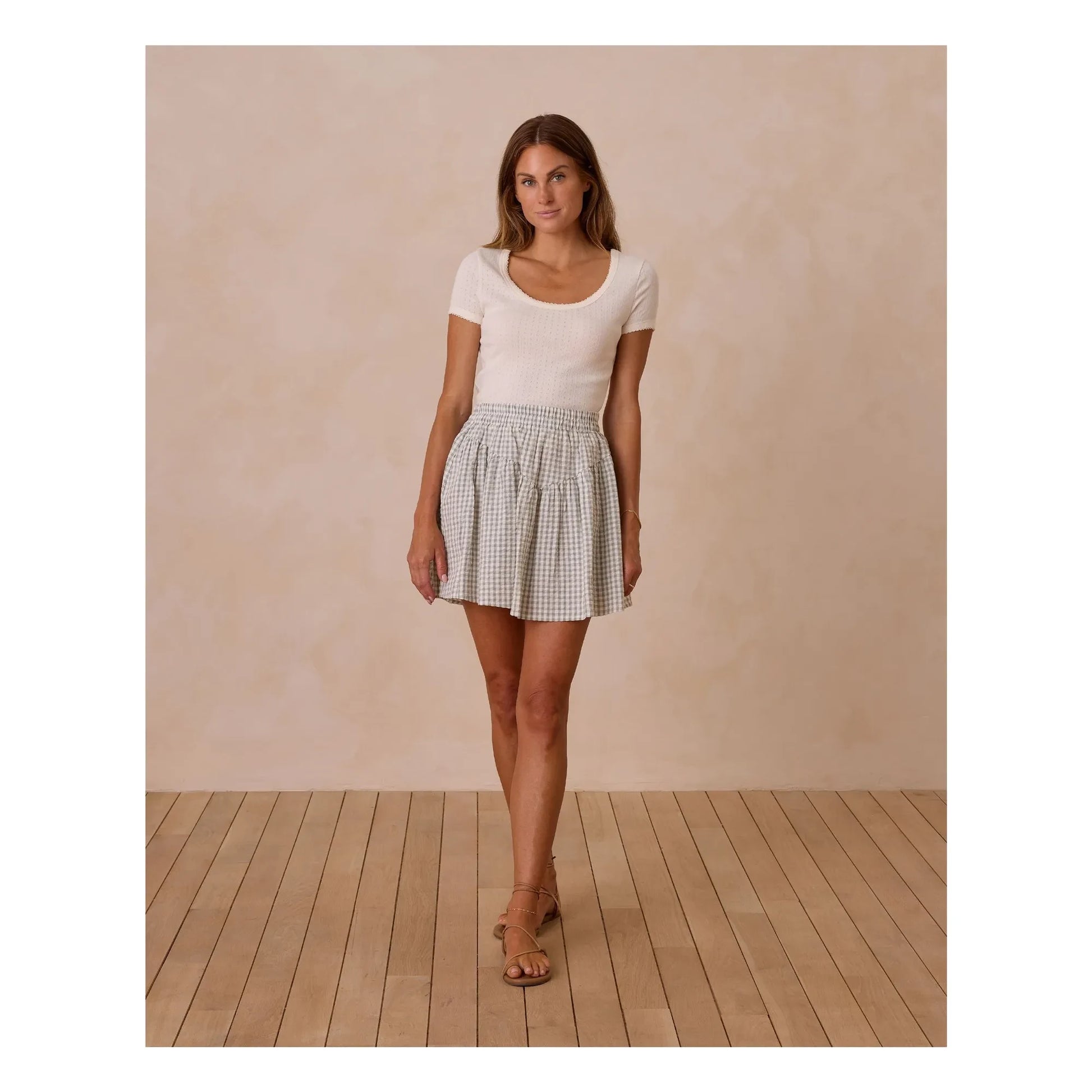 Rylee + Cru - Sparrow Gingham skirt | Sage