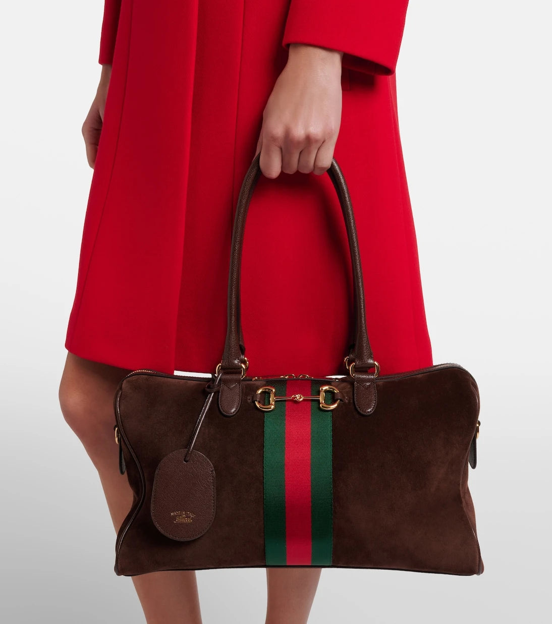 Gucci - Gucci Borsetto Large suede duffel bag