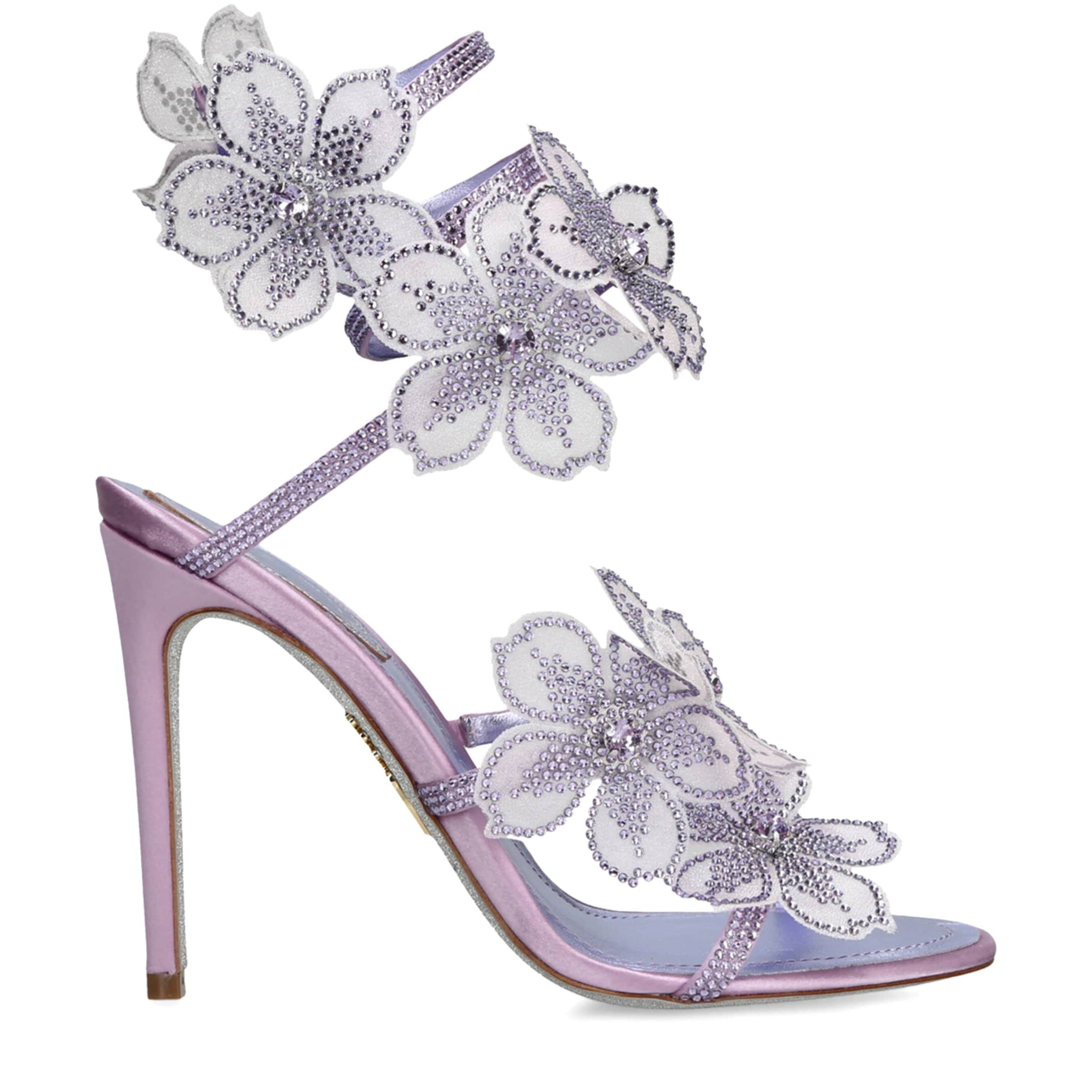 Satin Floral Cleo Sandals 105