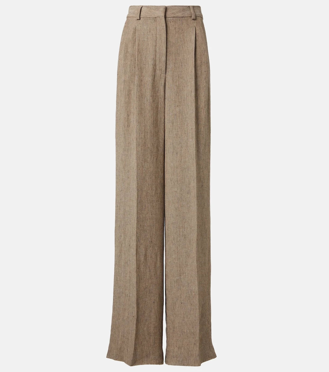 Loro Piana - Nyack chevron linen crêpe wide-leg pants