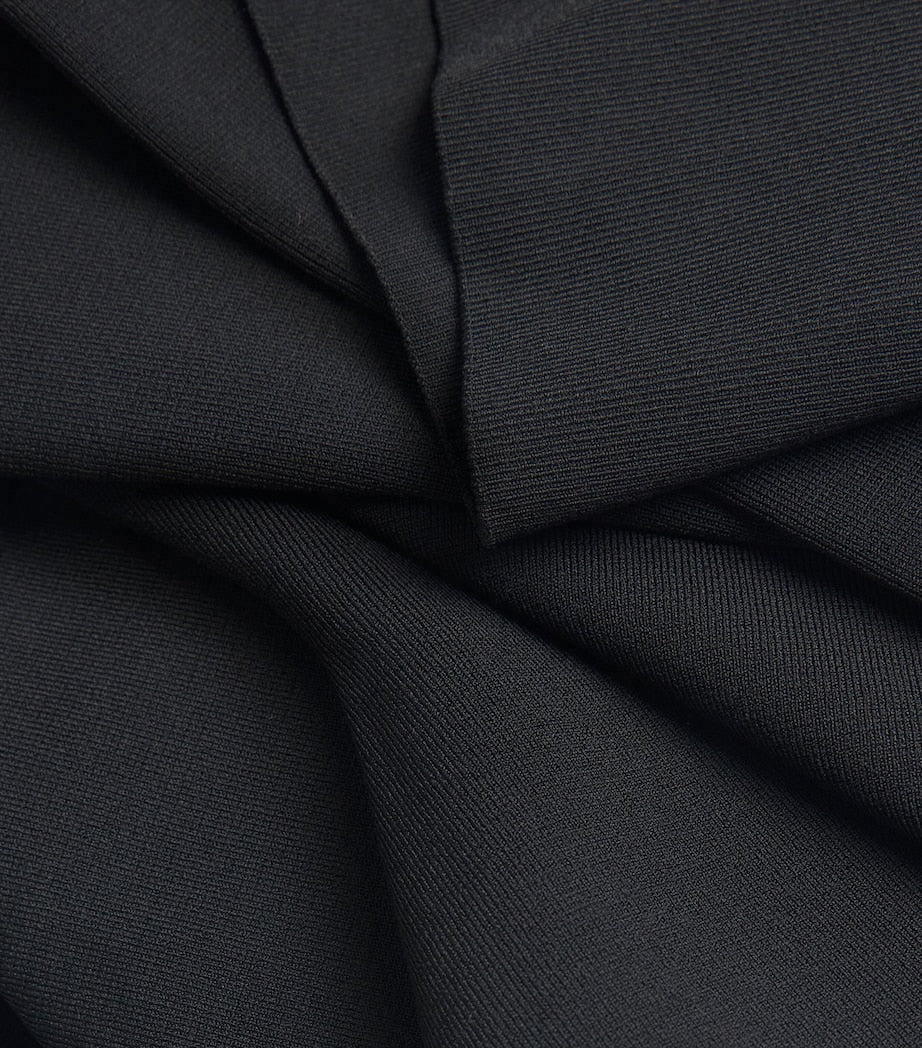 Stella McCartney Black Stretch Knit Off-The-Shoulder Top