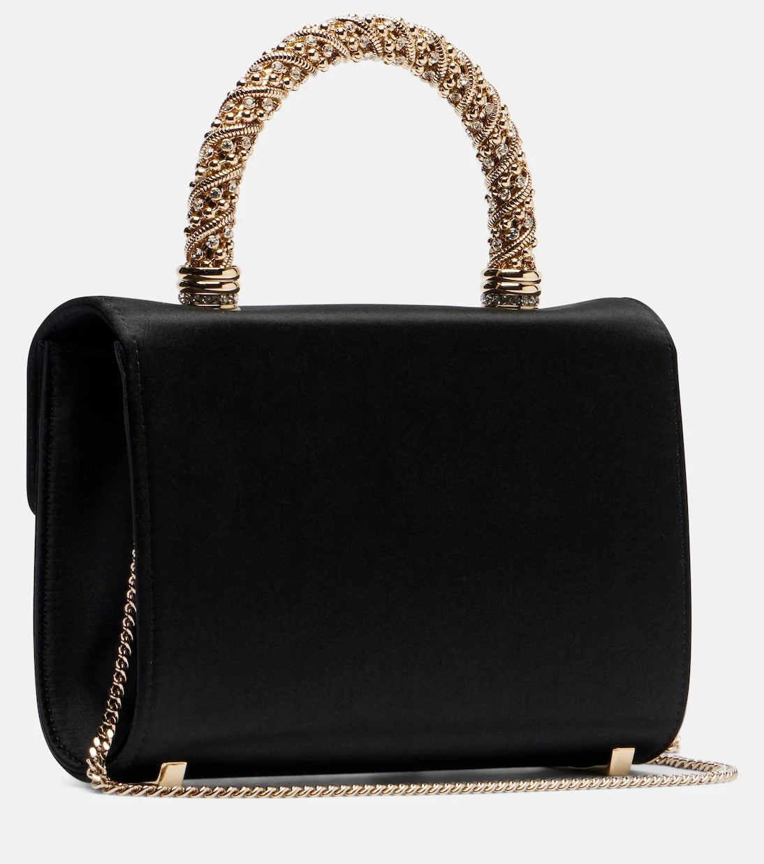 Roger Vivier - Jewel Efflorescence Mini satin top-handle bag