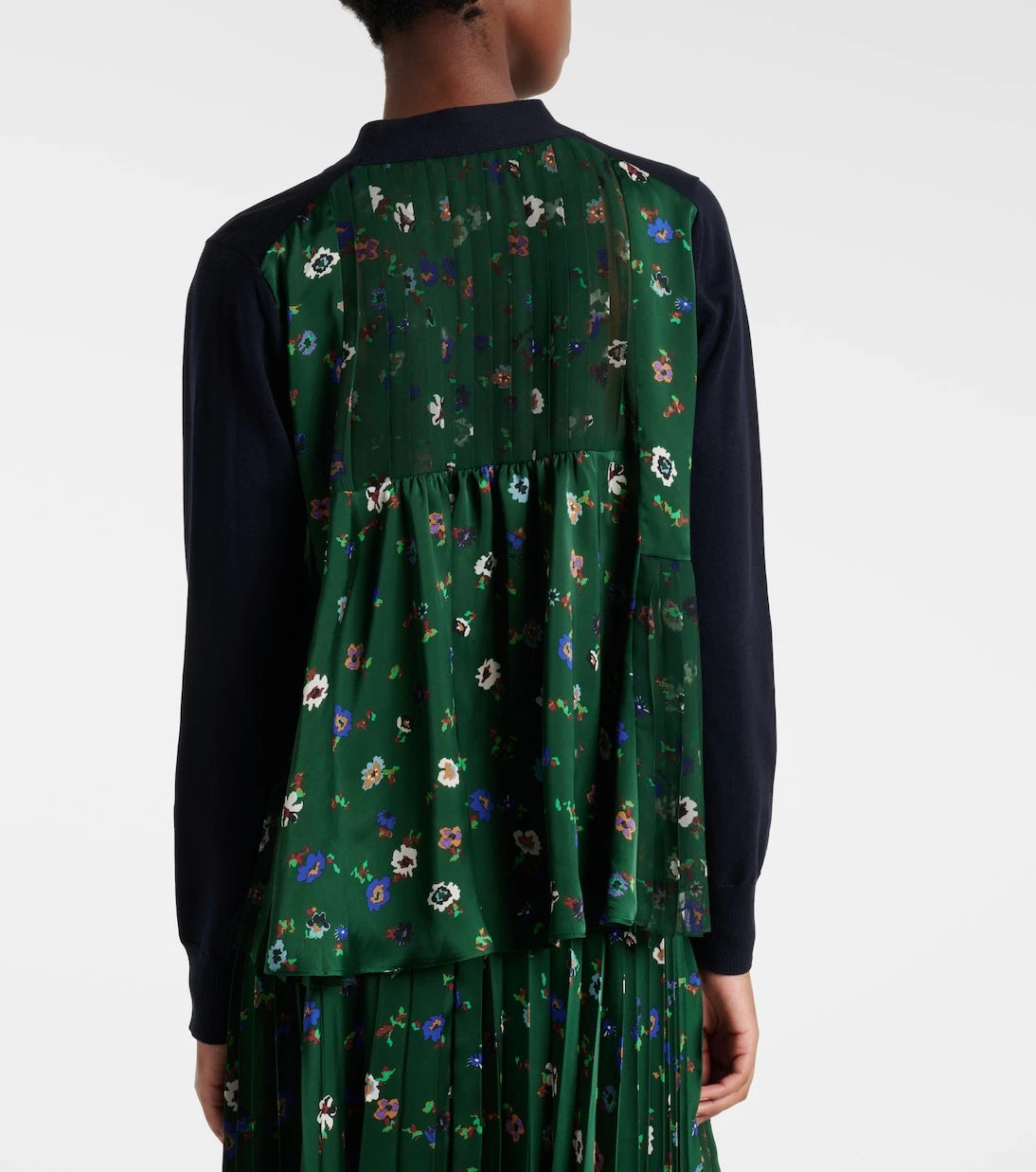 Sacai - Floral cotton cardigan