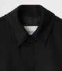 Black Cashmere Mid-Length Car Coat